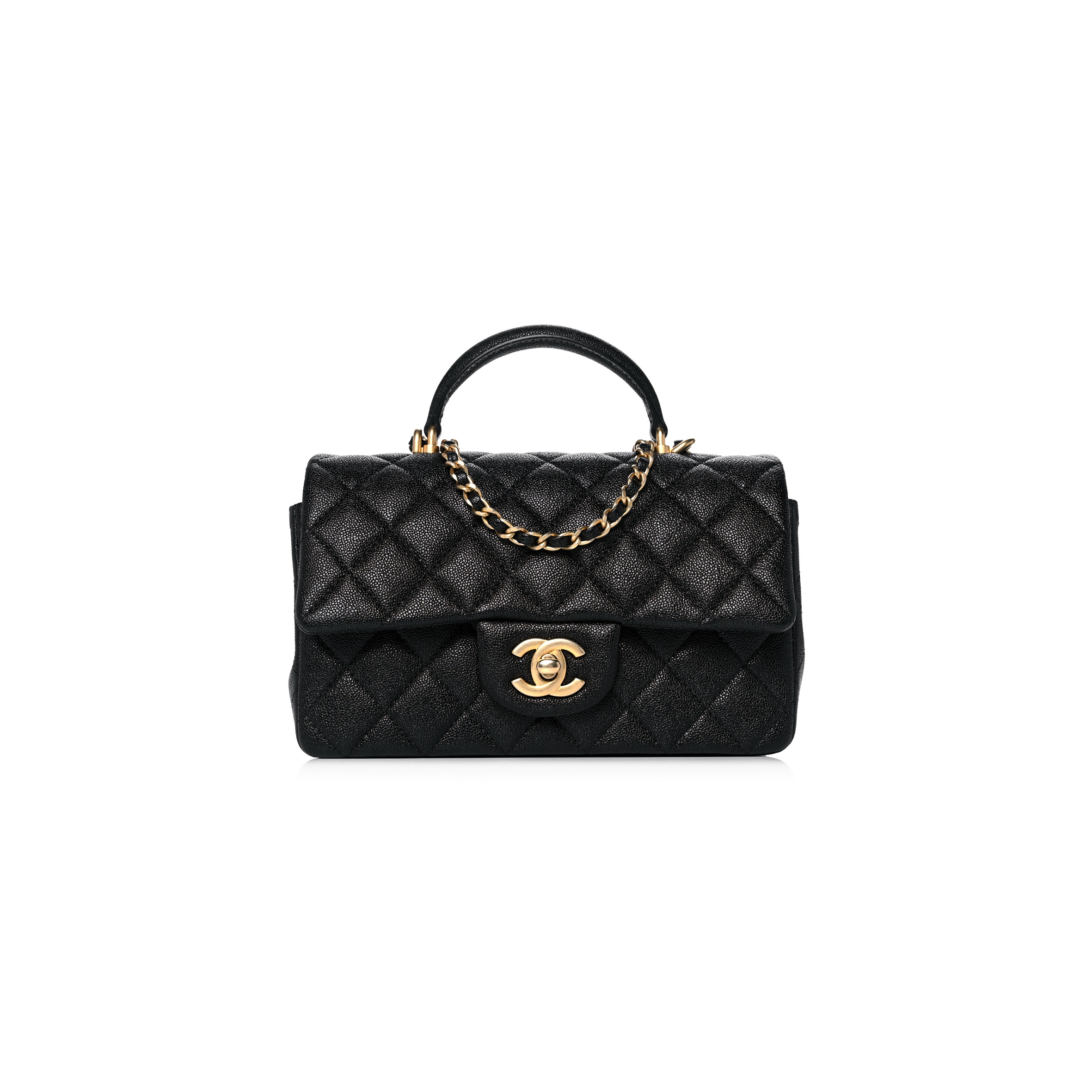 CHANEL MASTER CAVIAR QUILTED MINI TOP HANDLE FLAP 1104674 (20*12*7cm)
